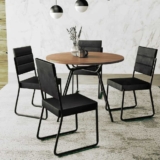 Conjunto Sala Jantar 4 Cadeiras San Francisco Carraro Preto