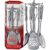 Conjunto Utensílios para Cozinha com Suporte Giratório 6 Peças, Inox, Euro