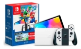 Console Nintendo Switch Oled 64gb Edição Super Mario Bros Wonder 12 Meses Assinatura Online Nintendo