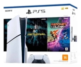 Console PlayStation 5 Midia Fisica Slim Branco 1TB Returnal e Ratchet e Clank Controle Sem Fio Dualsense Branco