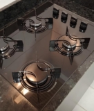 Cooktop 4 Bocas Preto Com Mesa Vidro Atlas Agile Up 127/220V Preto