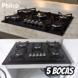 Cooktop Cook Chef 5, PHILCO, Preta, Grande