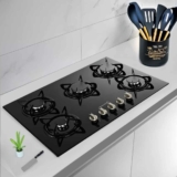 Cooktop Gás Epsilon Prime 5 Bocas Preto 127v/220v