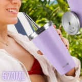 Copo Térmico com Canudo Kouda 570ml Lavanda – Beni