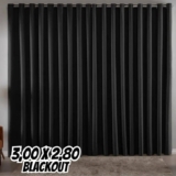 Cortina Blackout Em Tecido 3,00×2,80 Com Ilhos Cromado