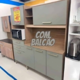 Cozinha Compacta Demóbile Select com Balcão – Nicho para Micro-ondas 6 Portas 2 Gavetas