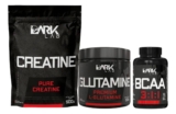 Creatina Pura 500g Sem Sabor + Glutamina Premium 150g Sem Sabor + Bcaa 3:1:1 60 Caps Dark Lab