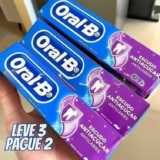 Creme Dental Oral-B Escudo Anti Açúcar Tradicional Leve 3 Pague 2 70g, Oral B