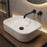 Cuba Pia De Apoio Sobrepor 37x27cm Branca Para Banheiro Lavabo Armário Gabinete Suspenso Luce – SOS Acabamentos by Orcia
