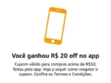 Cupom Amazon R$20 OFF – Primeira Compra no APP