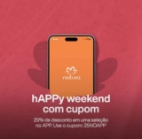 CUPOM NATURA – 25% off sem mínimo no APP Natura!