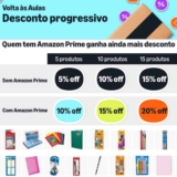 Desconto progressivo volta às aulas com até 20% OFF na Amazon!