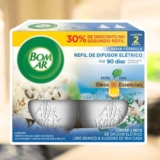 Difusor Elétrico Bom Ar Lírio Branco e Algodão Refil Líquido 2x16ml