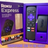 Dispositivo de streaming para TV com controle remoto Roku Express