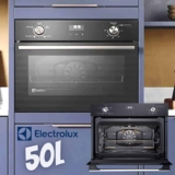 Electrolux FORNO DE EMBUTIR ELÉTRICO 127V 50L EFFICIENT COM PERFECTCOOK360 (OE4EH), Preta