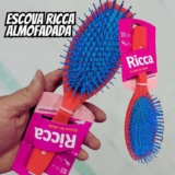 Escova Ricca Cereja Oval Almofadada, Ricca, Multicor