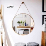 Espelho Adnet Redondo Para Banheiro/quarto/sala/30cm+brinde