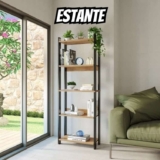 Estante Livreiro Estilo Industrial Prateleira Organizador