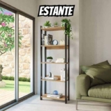 Estante Livreiro Estilo Industrial Prateleira Organizador