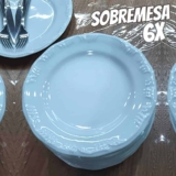 Estojo com 6 Pratos Sobremesa em Porcelana – Modelo Redondo com Relevo Pomerode – Branca – Schmidt