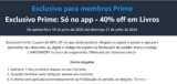 Exclusivo Prime: Só no app – 40% off em Livros