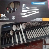 Faqueiro Tramontina Búzios em Aço Inox com Detalhe 24 Peças