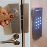 Fechadura Digital de Sobrepor, Abertura por senha ou tag, Pop, Prata, DS1100V, Elsys