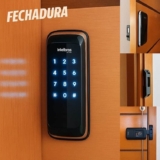 Fechadura Digital de Sobrepor Touch Screen FR 101 Preta Intelbras