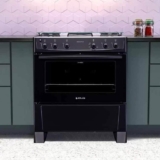 Fogão 5 Bocas Atlas Mônaco Plus Preto com Mesa Inox – Bivolt