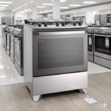 Fogão 5 bocas Electrolux Cinza Efficient com Mesa Inox, PerfectCook e VaporBake (FE5IC)