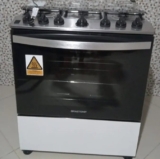 Fogão Brastemp 6 Bocas Branco Com Botões Removíveis E Exclus Branco 127/220v