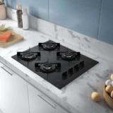 Fogão Cooktop 4 Bocas Mesa Vidro Atlas Agile Up Bivolt