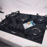 Fogão cooktop com alimentação gás – Braslar 5 bocas cor preto – 5 queimadores