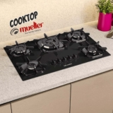 Fogão cooktop gás Mueller Cooktop 5 Bocas preto 127/220V