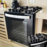 Fogão de Embutir 4 Bocas Preto com Mesa de Vidro Dako Supreme Bivolt 110V/220V