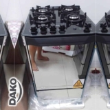 Fogão de pé Dako Magister Style 4Q a gás/elétrico 4 queimadores preto 127V/220V porta cega 60L