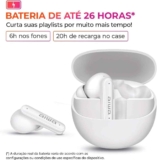 Fone de Ouvido Eardbud AIWA AWS-EB-04-W Bluetooth IPX4 ANC 26 Horas de bateria