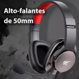 Fone de Ouvido Headphone Gamer Havit H2030S com Microfone Falantes de 50mm