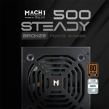 Fonte MACH1 Steady, 500W, 80 Plus Bronze, PFC Ativo, Preto – 500Steady