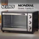 Forno Elétrico de Bancada Mondial com Timer 42L – Preto Family II FR-42