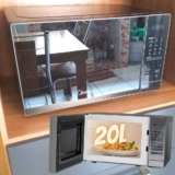 Forno Micro-ondas 20L Prata Espelhado Midea 220V ‎MRAE22