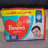 Fralda Pampers Supersec M – 90 fraldas