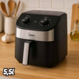 Fritadeira Air Fryer 5,5l Widemax Com Interior De Alumínio 1900w Midea