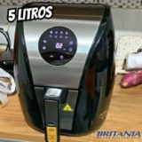 Fritadeira Air Fryer Britânia Bfr41pi Digital Inox 1500w Cor Preto 110v