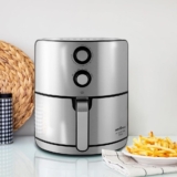 Fritadeira Air Fryer Britânia BFR46PI 4,6L Display Analógico Preto e Inox 1500W 220V