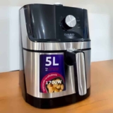 Fritadeira Air Fryer Dako 5 Litros Preto/inox Com Painel Analógico E Potência De 1700w 127V