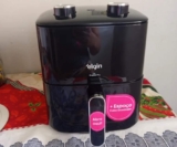 Fritadeira Air Fryer Prática Fry 3,7l 1400w Preta Grelha Removível Sem Óleo