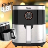Fritadeira Air Fryer Sem Óleo Ofrt660 Preta/inox Oster 4,8l Cor Preto 110V