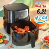 Fritadeira Airfryer Essential XL Conectada, Philips Walita, conectividade c/Alexa, 6.2L de capacidade, Preta, 2000W, 127V (RI9280/90)