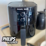 Fritadeira Elétrica Airfryer Philips Walita hd9202 Grill Edition Sem Óleo 1400W Preta 220V